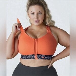 SHEFIT | Flex Sports Bra Believe Limited‎ Edition Orange Black White 6Luxe #269